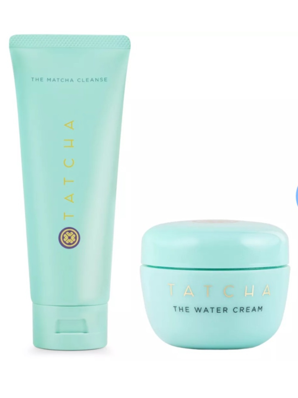 Tatcha Mint Green Skincare Duo - Matcha Cleanse & Water Cream